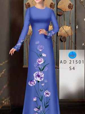 Vải Áo Dài Hoa In 3D AD 21501 32